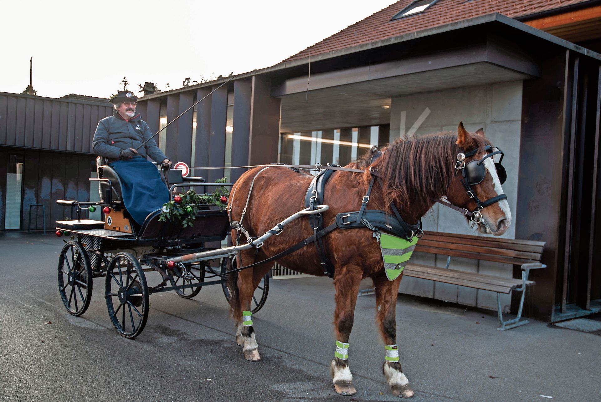 Daniel von Burg, Mitglied der Lengnauer Ortsvereinigung (LOV), bietet mit seinem Pferd Mooshof Beryl die Kutschentouren an. Daniel von Burg, Mitglied der Lengnauer Ortsvereinigung (LOV), bietet mit seinem Pferd Mooshof Beryl die Kutschentouren an.