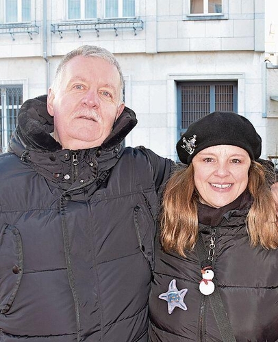 Sie sind auf einen Sprung vorbeigekommen: Rolf Vogt und Nicole Meier (von den Schuelschwänzern, wie sie ergänzt).