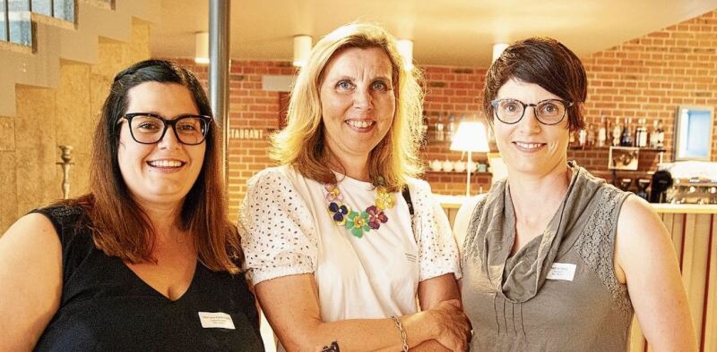 Manuela Kaltenrieder (Klassenlehrperson SEK I Zentrum), Natalie Buser (Klassenlehrperson SEK I Zentrum) und Nadine Gangi (Lehrperson SEK I Zentrum) (von links).