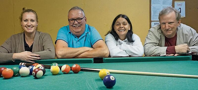 Ein Teil aus dem Leiterteam (von links): Eveline Heiri, Martin Gerber, Sandra Gerber und Jürg Wyss. Bild: Sarah Weya