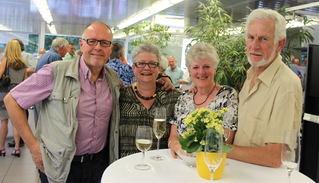 Oskar und Therese Schilt mit Ursula und Aldo Grandicelli aus Grenchen.
